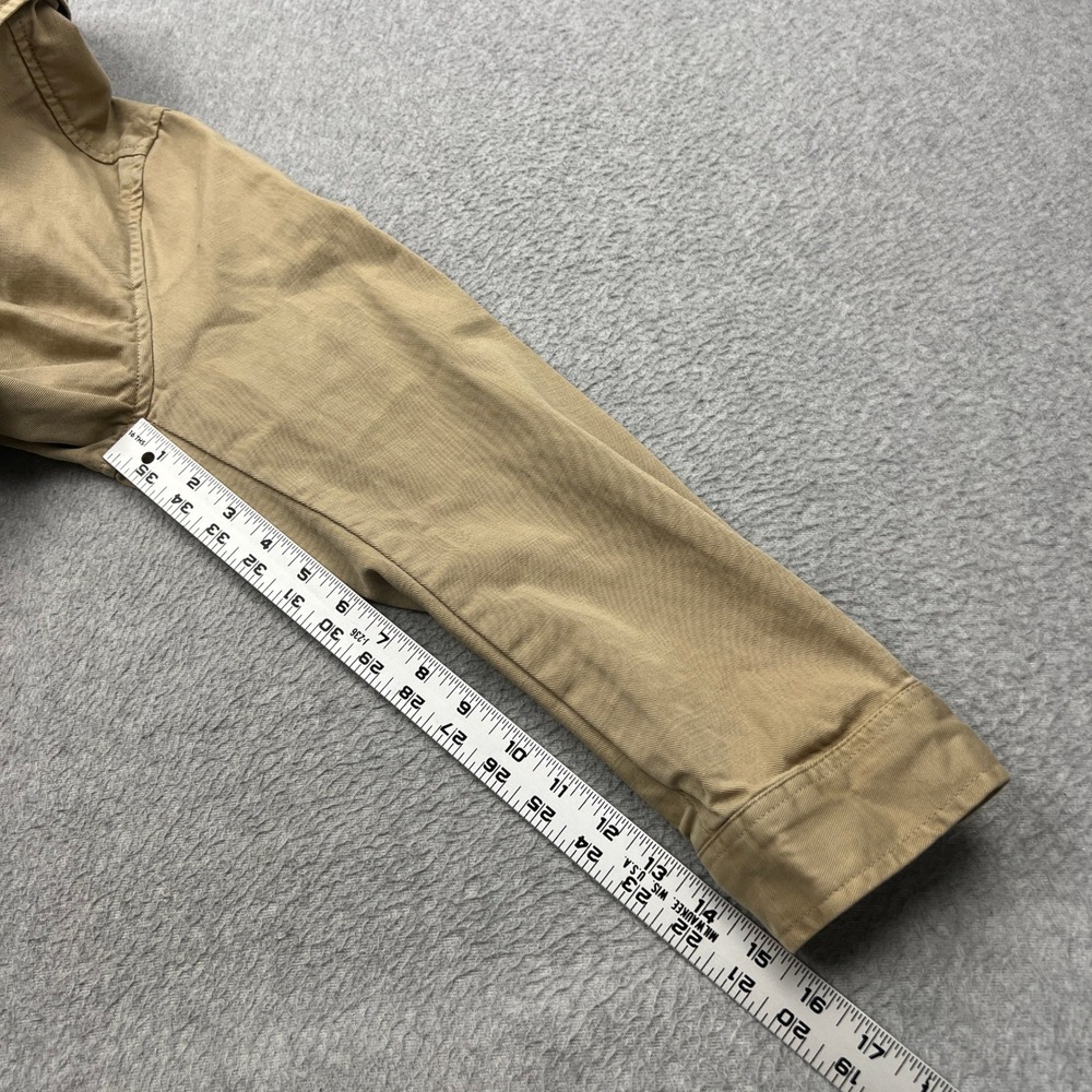 Polo Ralph Lauren Harrington Jacket Womens Large Beige Twill Zip Up Boxy Bomber - Picture 8 of 15